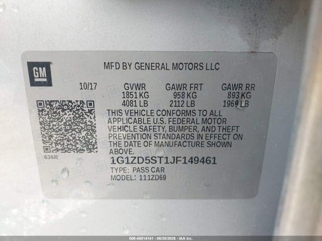2018 CHEVROLET MALIBU LT 9