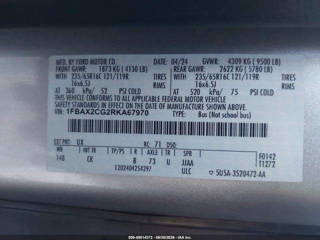 2024 FORD TRANSIT-350 PASSENGER VAN XL 9