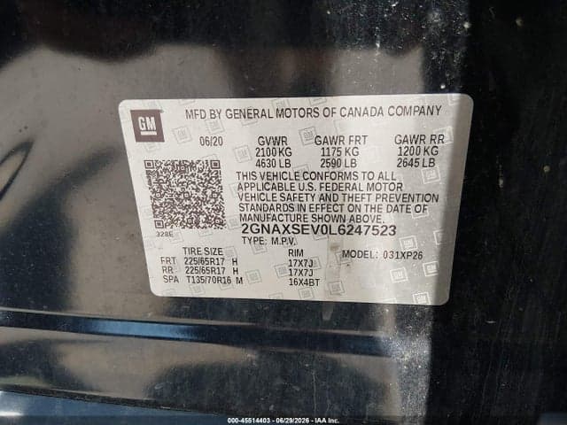 2020 CHEVROLET EQUINOX AWD LS 9