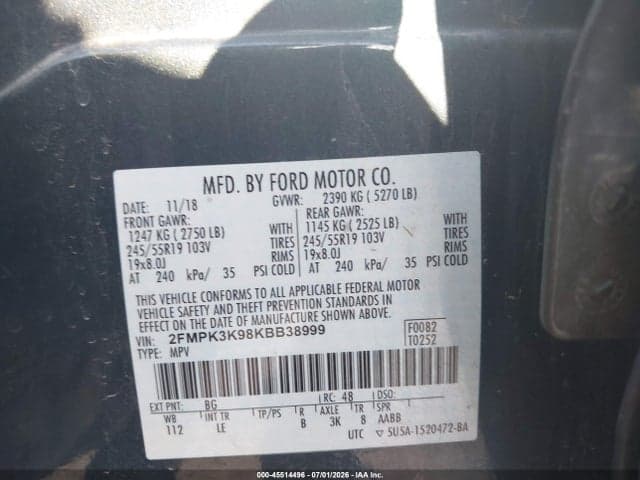 2019 FORD EDGE TITANIUM 9