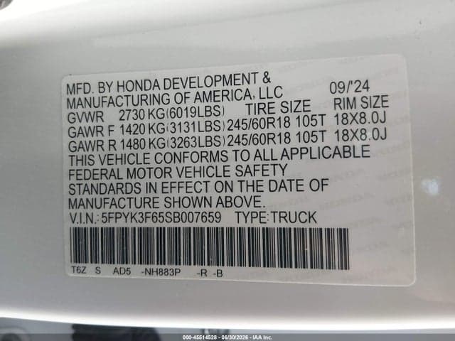 2025 HONDA RIDGELINE TRAILSPORT 9