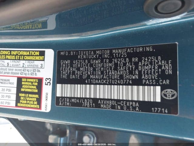 2026 TOYOTA CAMRY XSE 9