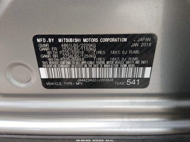 2018 MITSUBISHI OUTLANDER SE 9