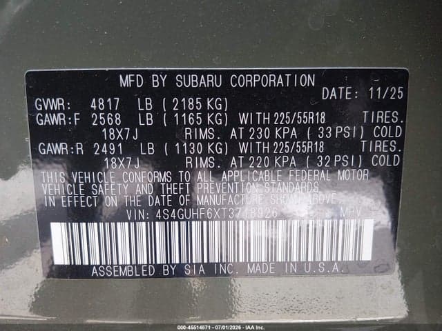 2026 SUBARU CROSSTREK SPORT 9