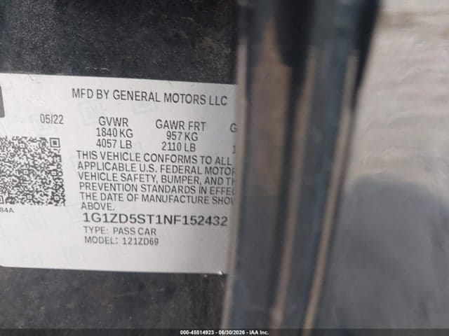 2022 CHEVROLET MALIBU FWD LT 9