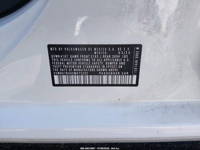 2025 VOLKSWAGEN JETTA 1.5T SPORT 9