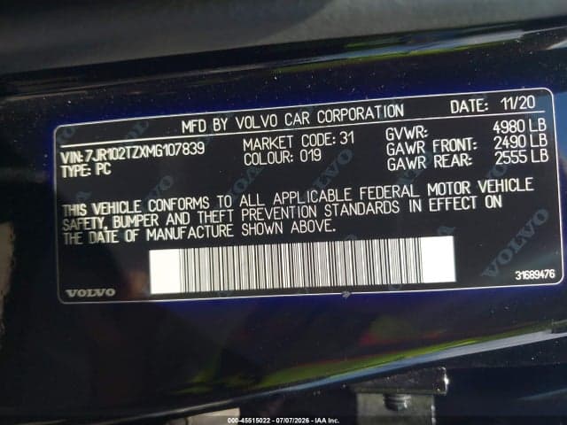 2021 VOLVO S60 T5 MOMENTUM 9