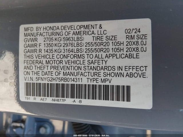 2024 HONDA PILOT TOURING 9