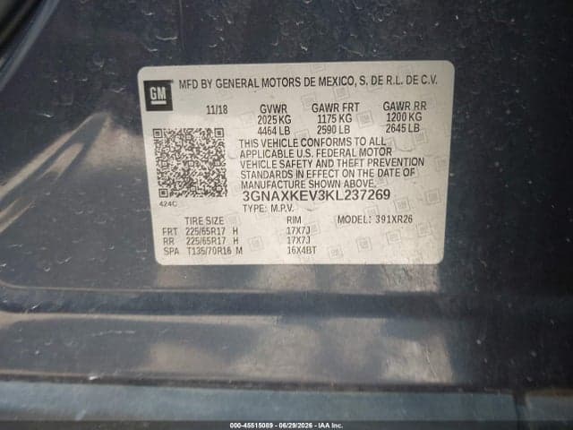 2019 CHEVROLET EQUINOX LT 9
