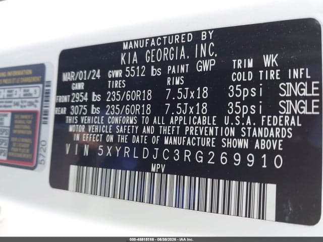 2024 KIA SORENTO S 9