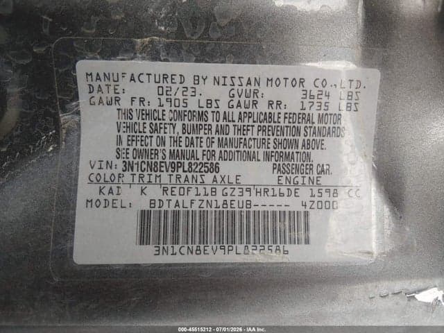2023 NISSAN VERSA 1.6 SV XTRONIC CVT 9
