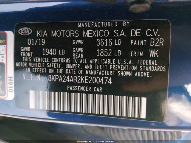 2019 KIA RIO S 9
