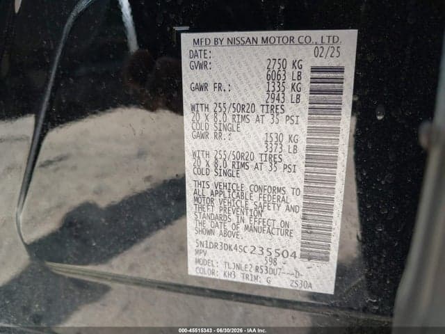 2025 NISSAN PATHFINDER PLATINUM 4WD 9