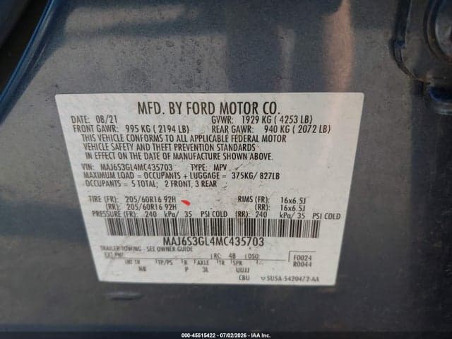 2021 FORD ECOSPORT SE 9