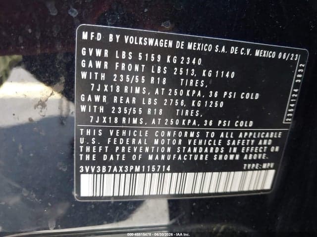 2023 VOLKSWAGEN TIGUAN 2.0T SE 9