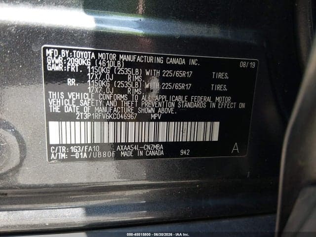 2019 TOYOTA RAV4 XLE 9