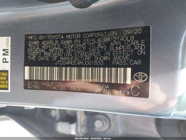 2021 TOYOTA COROLLA SE 9