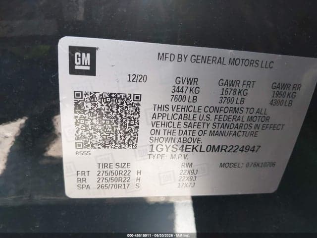 2021 CADILLAC ESCALADE SE 9