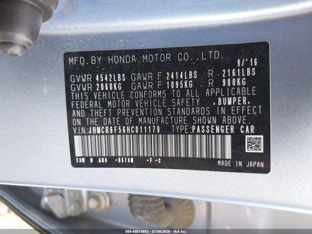 2017 HONDA ACCORD HYBRID EX-L 9