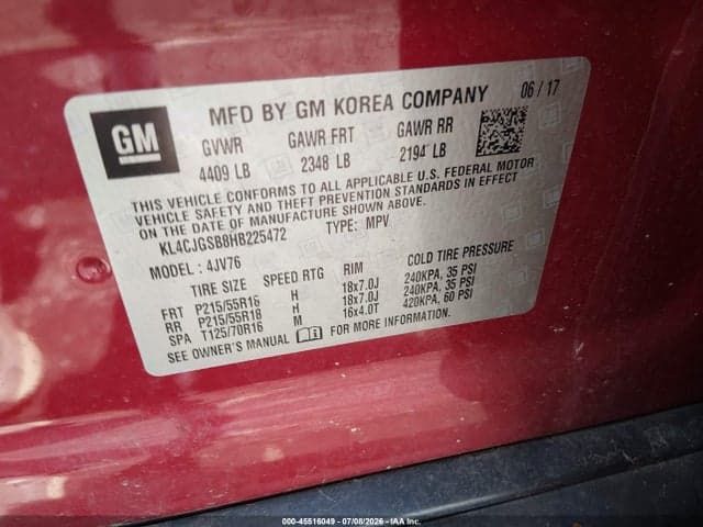 2017 BUICK ENCORE ESSENCE 9