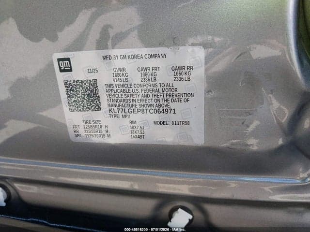 2026 CHEVROLET TRAX FWD 1RS 9