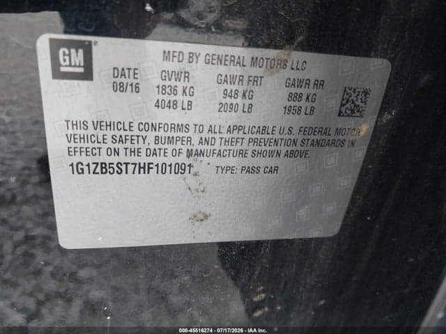 2017 CHEVROLET MALIBU LS 9