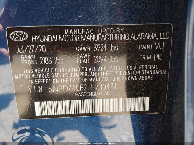 2020 HYUNDAI ELANTRA SE 9