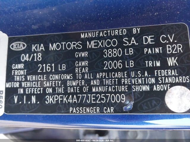 2018 KIA FORTE LX 9