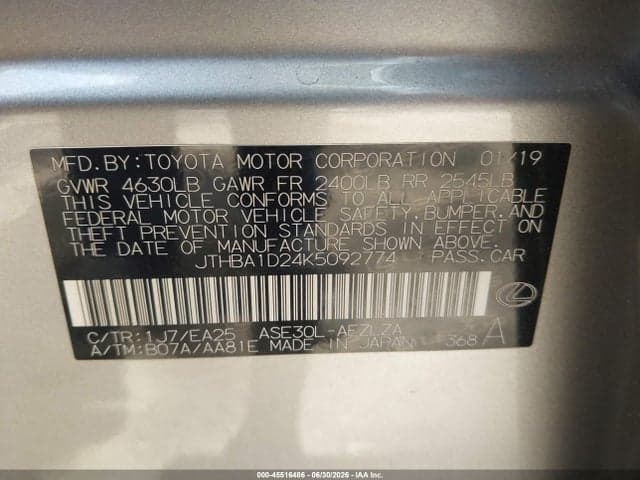 2019 LEXUS IS 300 9