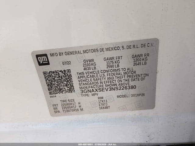 2022 CHEVROLET EQUINOX AWD LS 9