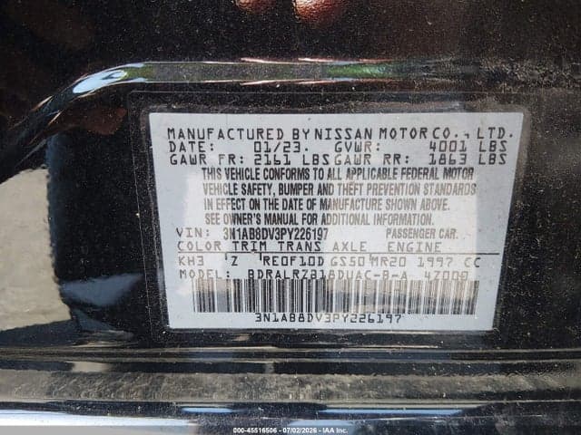 2023 NISSAN SENTRA SR XTRONIC CVT 9