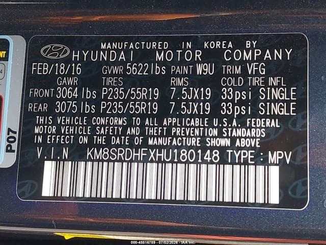 2017 HYUNDAI SANTA FE LIMITED ULTIMATE 9