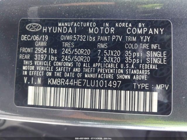 2020 HYUNDAI PALISADE SEL 9