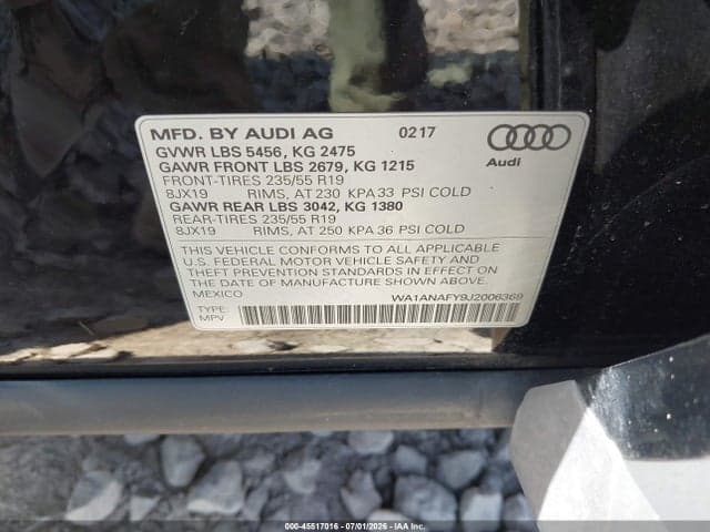 2018 AUDI Q5 2.0T PREMIUM/2.0T TECH PREMIUM 9
