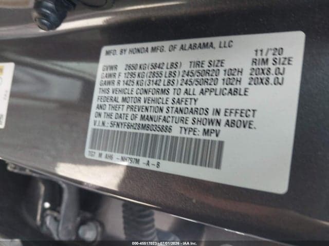 2021 HONDA PILOT AWD SPECIAL EDITION 9