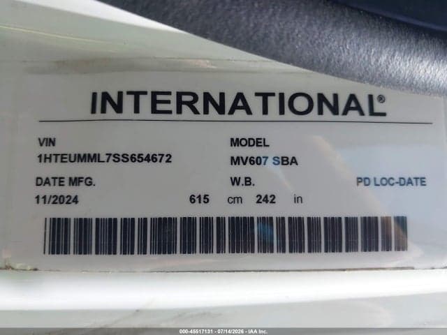 2025 INTERNATIONAL MV 8