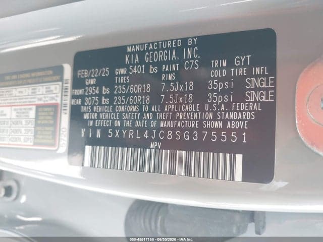 2025 KIA SORENTO S 9
