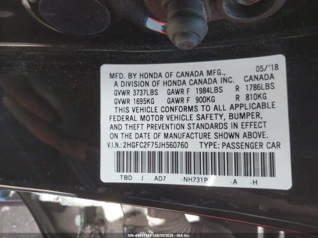 2018 HONDA CIVIC EX 9
