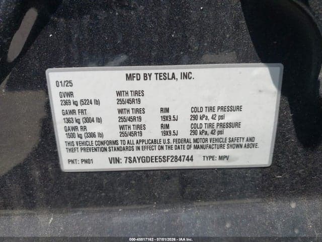 2025 TESLA MODEL Y LONG RANGE DUAL MOTOR ALL-WHEEL DRIVE 9