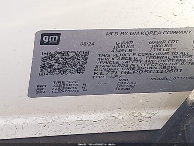 2025 CHEVROLET TRAX FWD 1RS 9