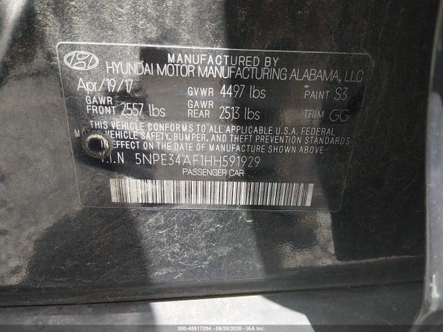 2017 HYUNDAI SONATA LIMITED 9