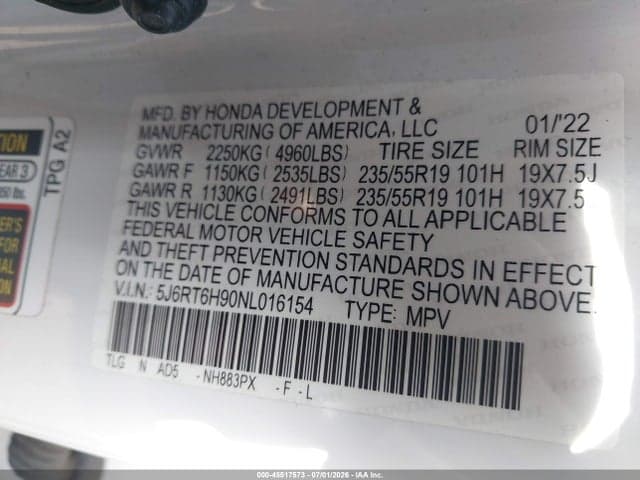 2022 HONDA CR-V HYBRID TOURING 9