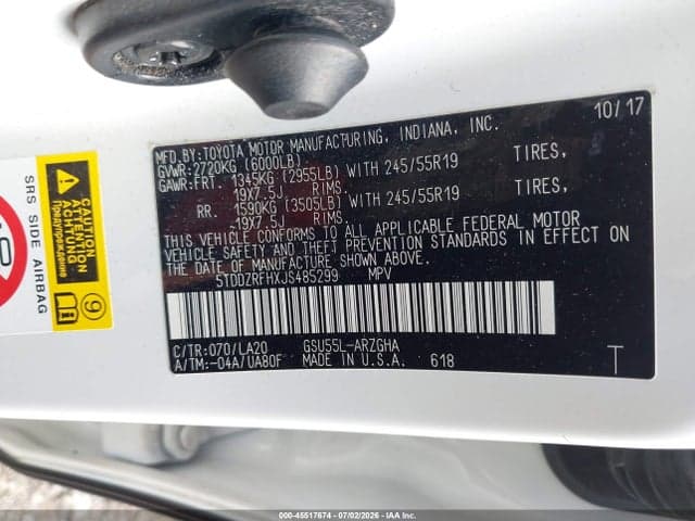 2018 TOYOTA HIGHLANDER LIMITED 10