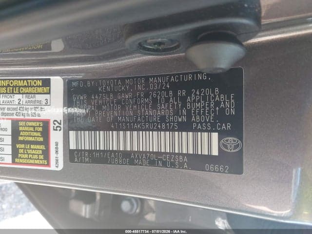 2024 TOYOTA CAMRY SE 9