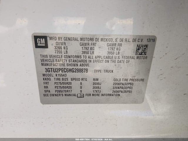 2017 GMC SIERRA 1500 DENALI 9