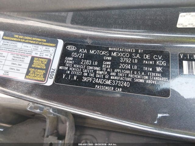 2021 KIA FORTE FE 9