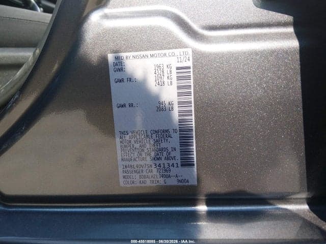 2025 NISSAN ALTIMA SV FWD 9