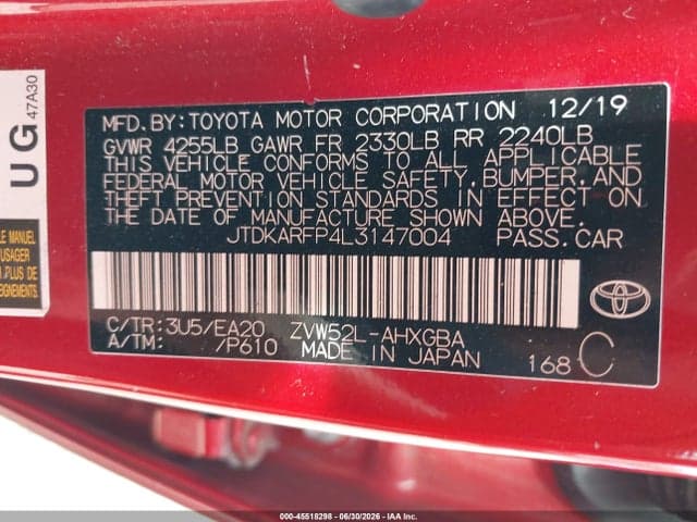 2020 TOYOTA PRIUS PRIME XLE 9