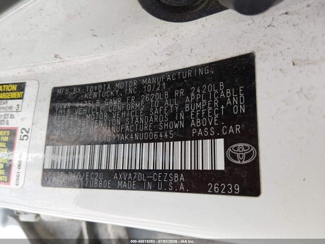 2022 TOYOTA CAMRY SE NIGHTSHADE EDITION 9