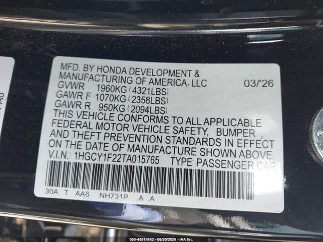 2026 HONDA ACCORD LX 9